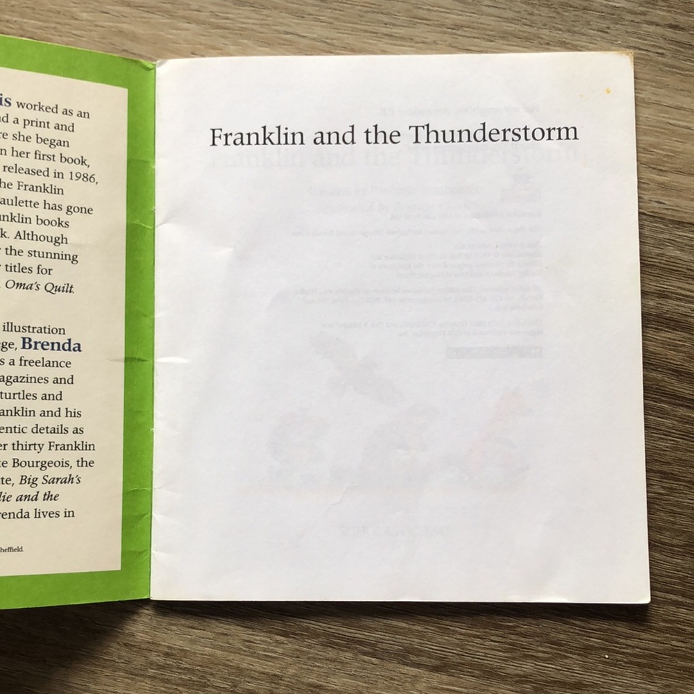 ❤️$2 Franklin and the Thunderstorm Chick Fil A Book - Picture 3 of 16